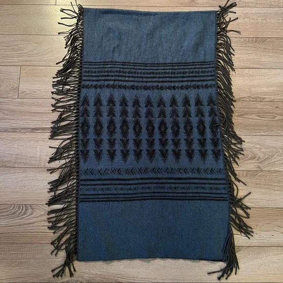 Zighilli Accessories Reversible Zighilli Navy Black Scarf Made